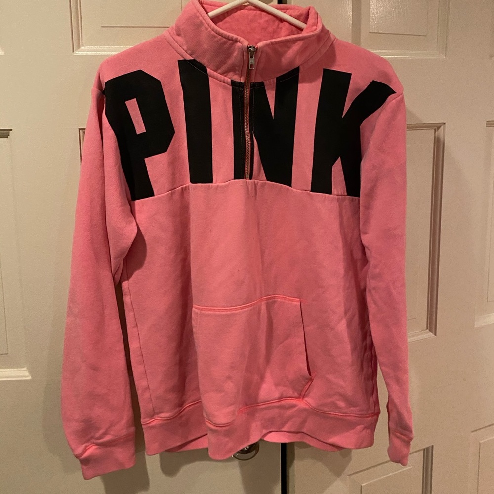 PINK quarter zip sweatshirt